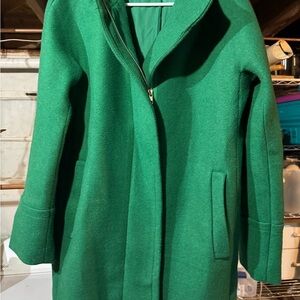 J. Crew Factory Vibrant Green Trench Coat